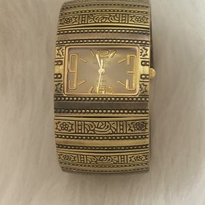 Ladies Hugo Antique Gold Cuff Watch
